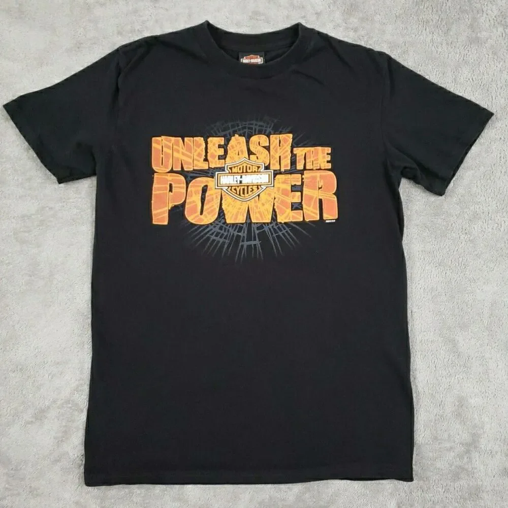 Harley Davidson T Shirt Short Sleeve Unleash the Power Tampa Florida Men Sz M